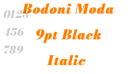 Bodoni Moda 9pt Black Italic