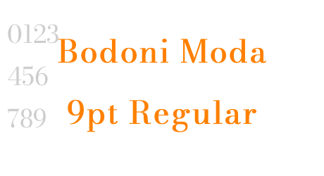 Bodoni Moda 9pt Regular