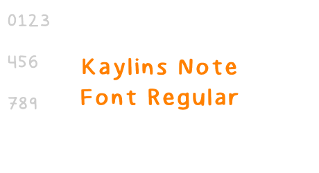 Kaylins Note Font Regular