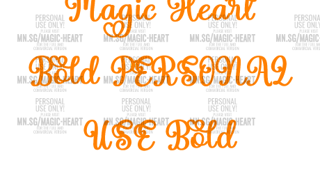 Magic Heart Bold PERSONAL USE Bold