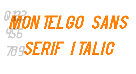 Montelgo Sans Serif Italic
