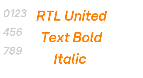 RTL United Text Bold Italic