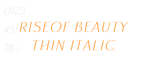 Riseof Beauty Thin Italic