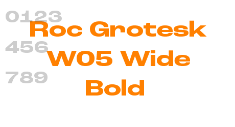 Roc Grotesk W05 Wide Bold