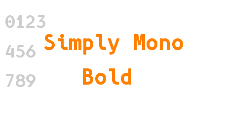 Simply Mono Bold