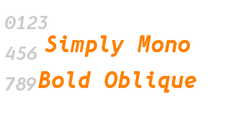 Simply Mono Bold Oblique