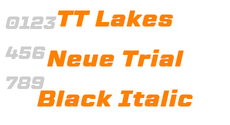 TT Lakes Neue Trial Black Italic
