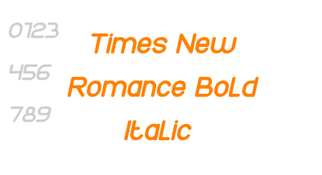 Times New Romance Bold Italic
