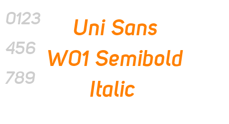 Uni Sans W01 Semibold Italic