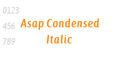 Asap Condensed Italic