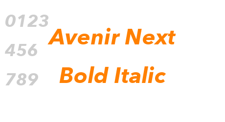 Avenir Next Bold Italic