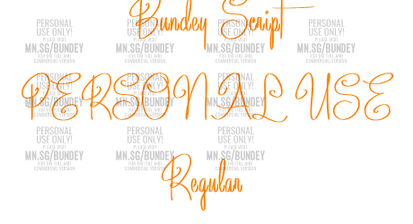 Bundey Script PERSONAL USE Regular