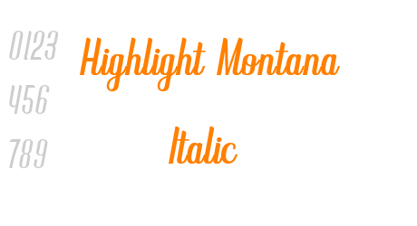Highlight Montana Italic