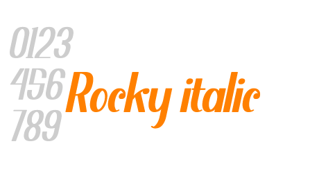 Rocky italic
