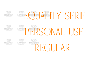 Equality Serif PERSONAL USE Regular