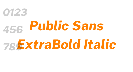 Public Sans ExtraBold Italic