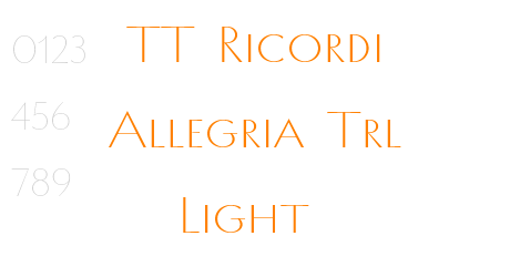 TT Ricordi Allegria Trl Light