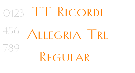 TT Ricordi Allegria Trl Regular