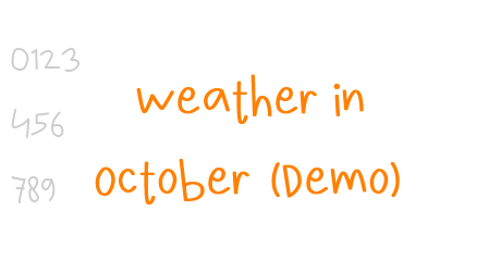 Weather in October (Demo)