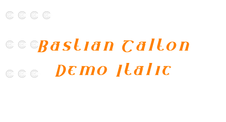 Bastian Calton Demo Italic
