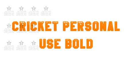 CRICKET PERSONAL USE Bold