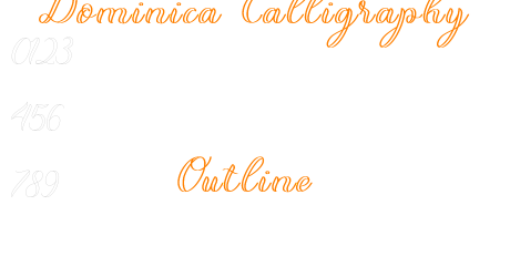 Dominica Calligraphy Outline