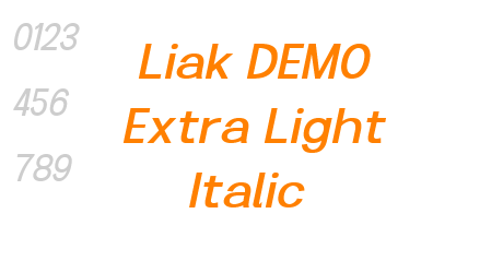 Liak DEMO Extra Light Italic