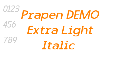 Prapen DEMO Extra Light Italic