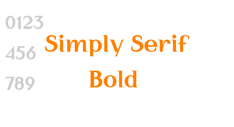 Simply Serif Bold