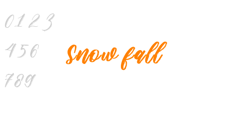 Snow fall