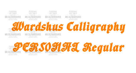 Wardshus Calligraphy PERSONAL Regular