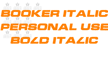 BOOKER ITALIC PERSONAL USE Bold Italic