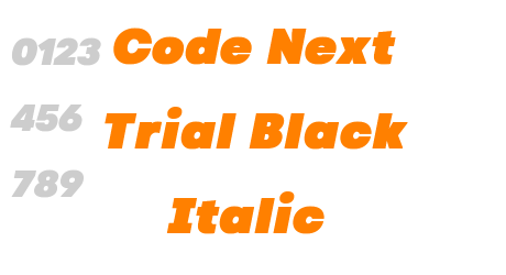 Code Next Trial Black Italic
