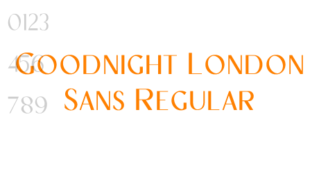 Goodnight London Sans Regular