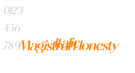Magistral Honesty Italic