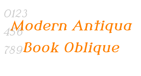 Modern Antiqua Book Oblique