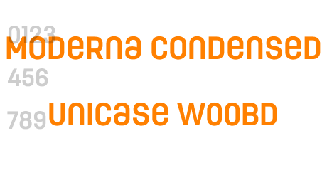 Moderna Condensed Unicase W00Bd