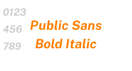 Public Sans Bold Italic