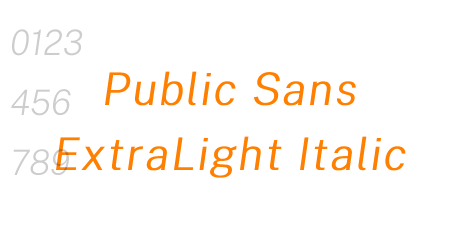 Public Sans ExtraLight Italic