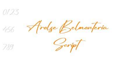 Arolse Belmonteria Script