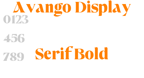 Avango Display Serif Bold