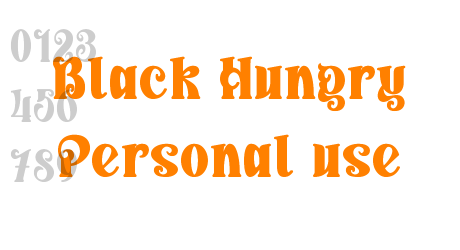Black Hungry Personal use