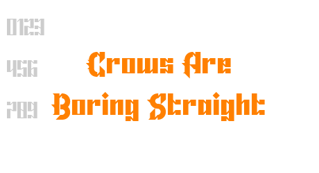 Crows Are Boring Straight