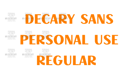 Decary Sans PERSONAL USE Regular