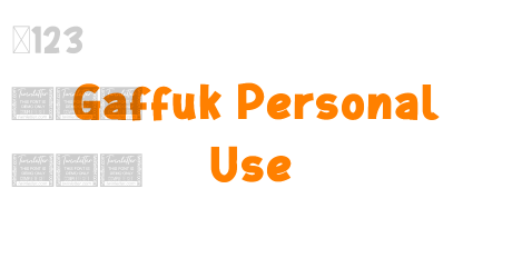 Gaffuk Personal Use