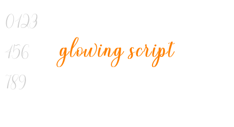 glowing script