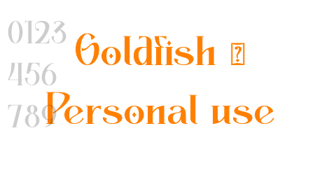 Goldfish – Personal use