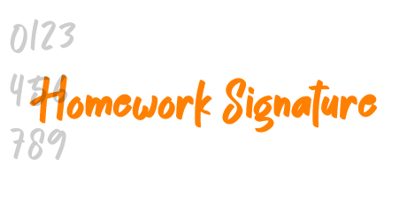 Homework Signature