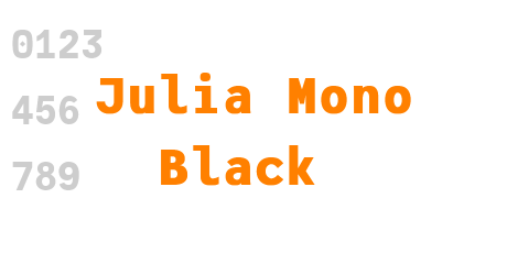 Julia Mono Black