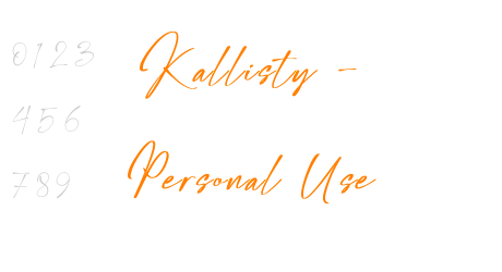 Kallisty – Personal Use